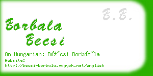 borbala becsi business card